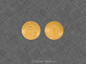 Xanax Yellow Round Pill - b 492, 1